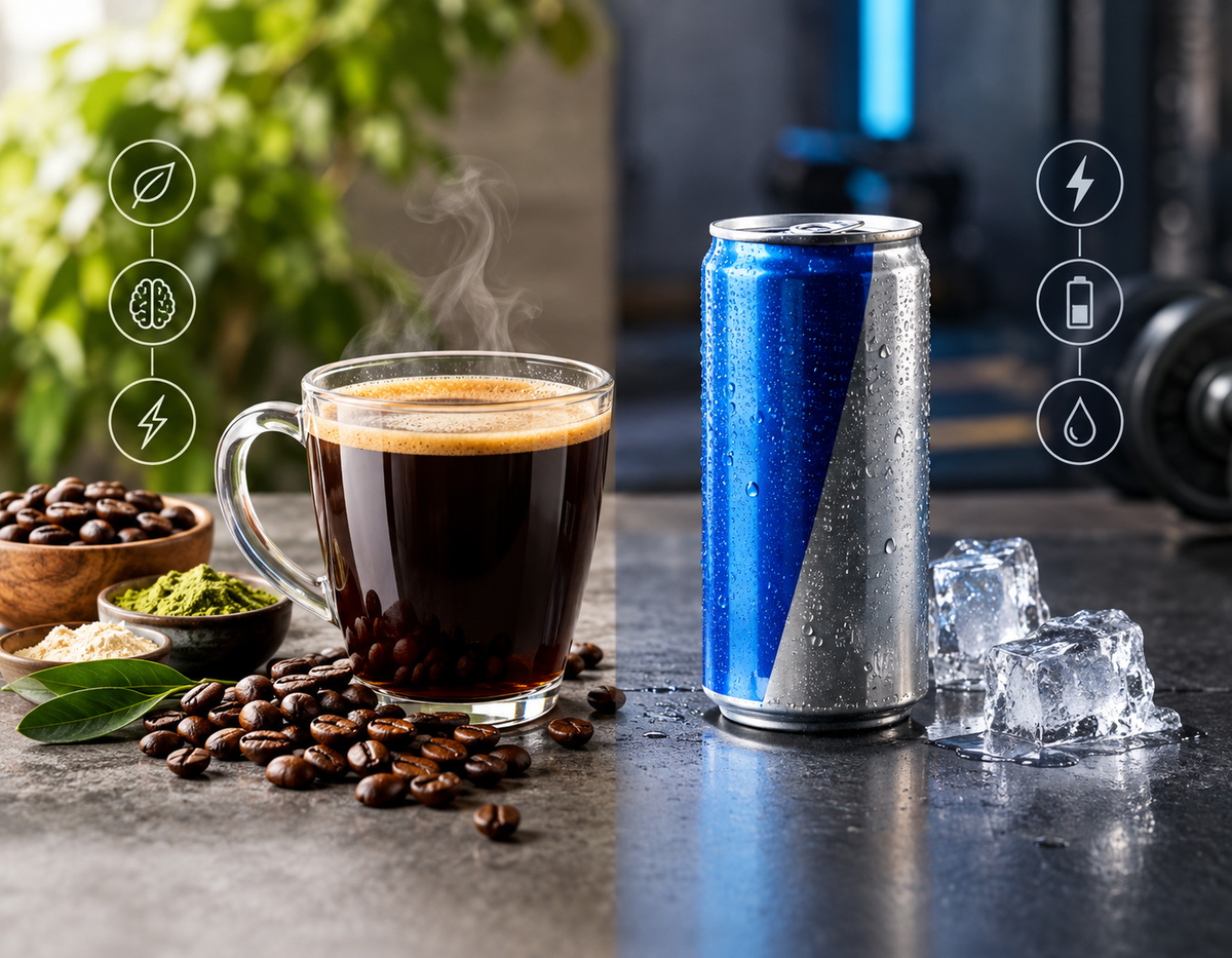 Clean Caffeine vs Energy Drinks